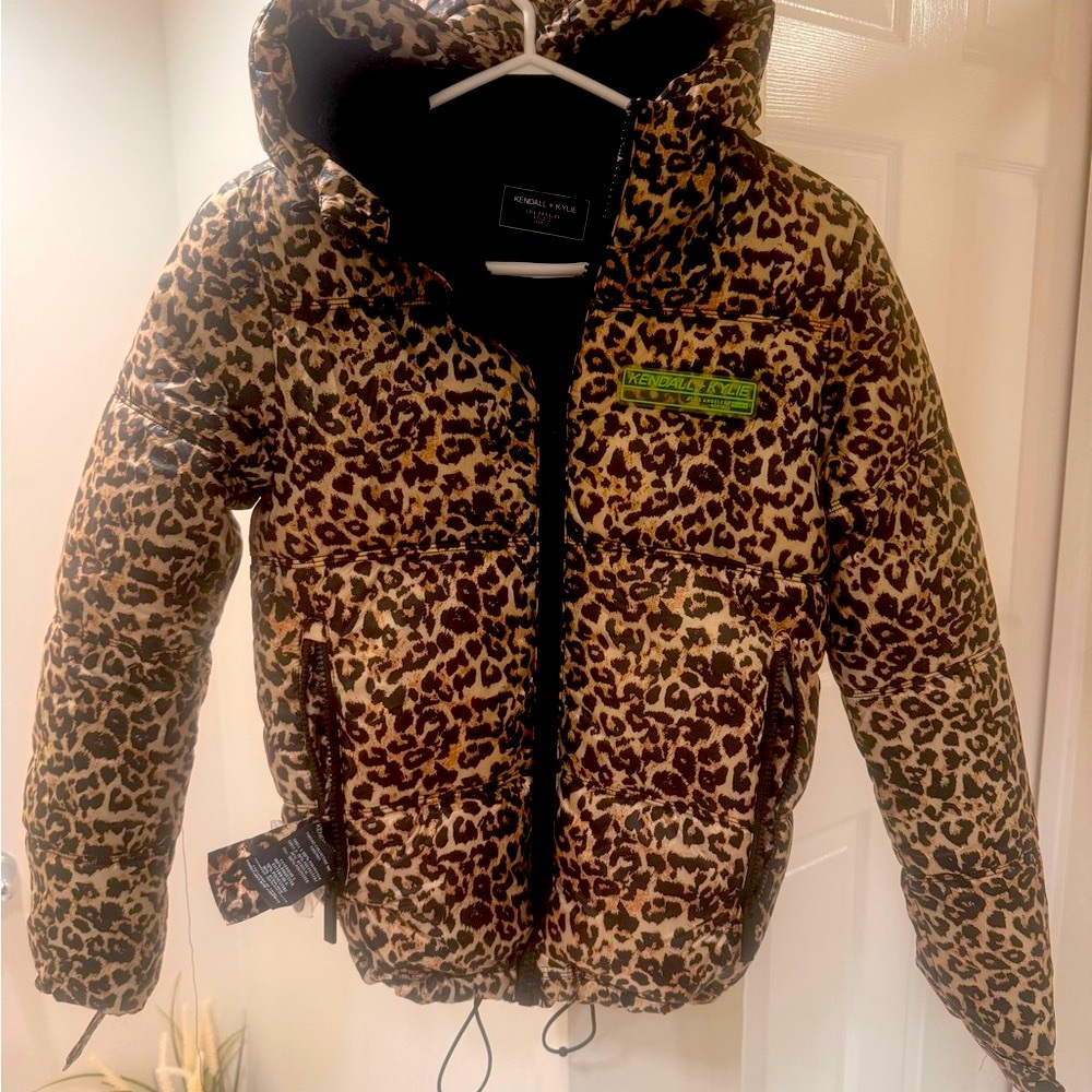 Reversable Kendall & Kylie Animal Print Jacket with Black Details